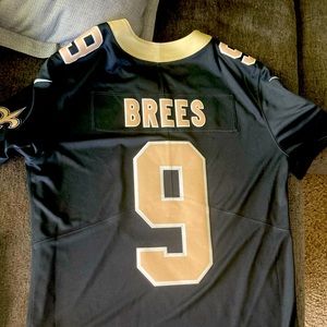 L Nike on field Drew Brees New Orleans Saints jersey
